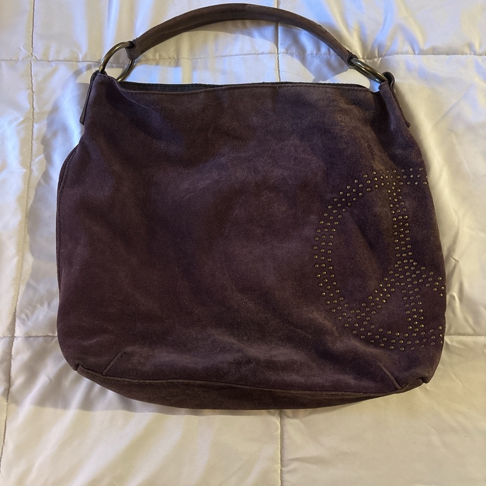 Lucky Brand vintage y2k Purple Suede Hobo shoulder Bag